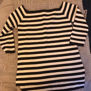 Zara striped off the shoulder top size small